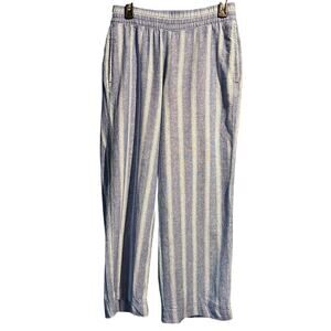 Old Navy Size Small High Rise Wide Leg Linen Blend Pants Flowy Pockets Beach